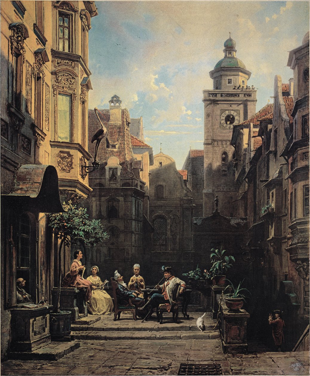 Uma boa fofoca de Carl Spitzweg