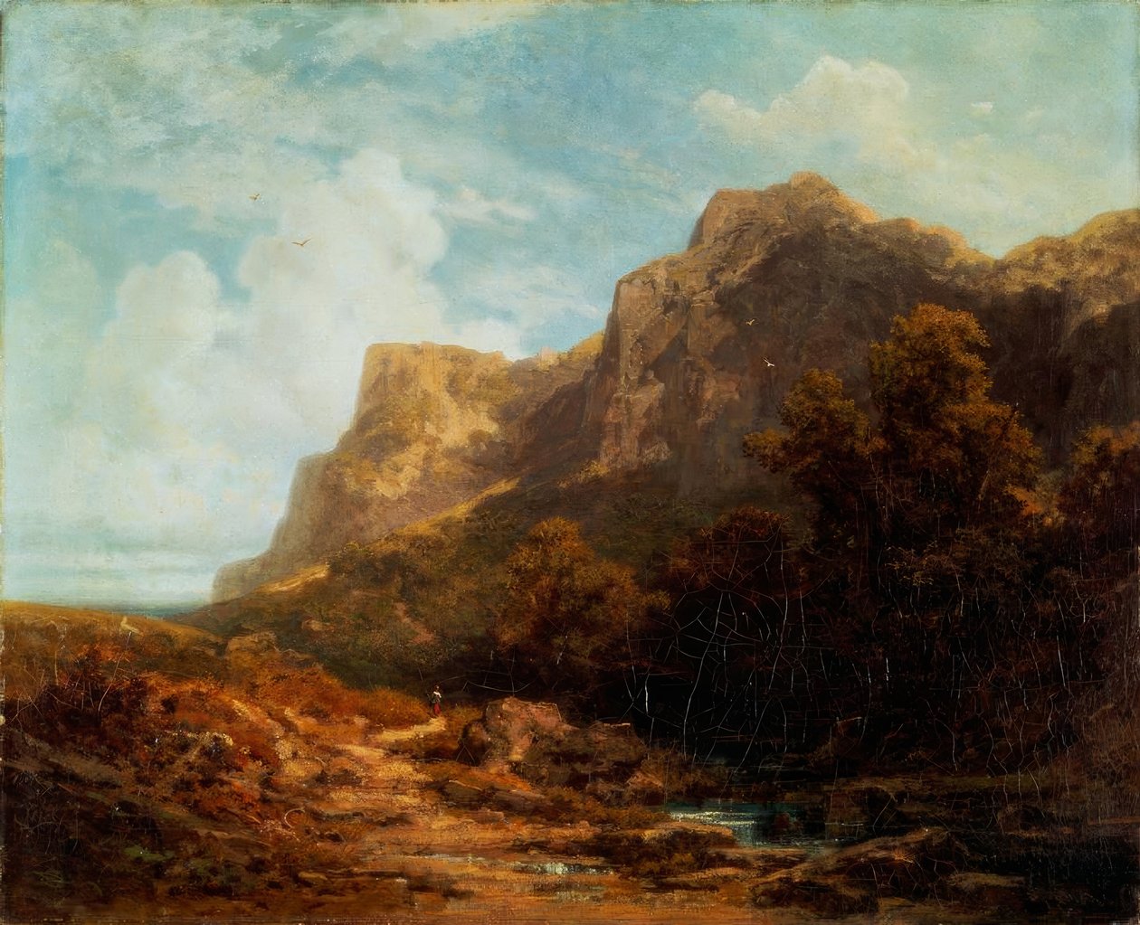 Paisagem montanhosa da Baviera de Carl Spitzweg