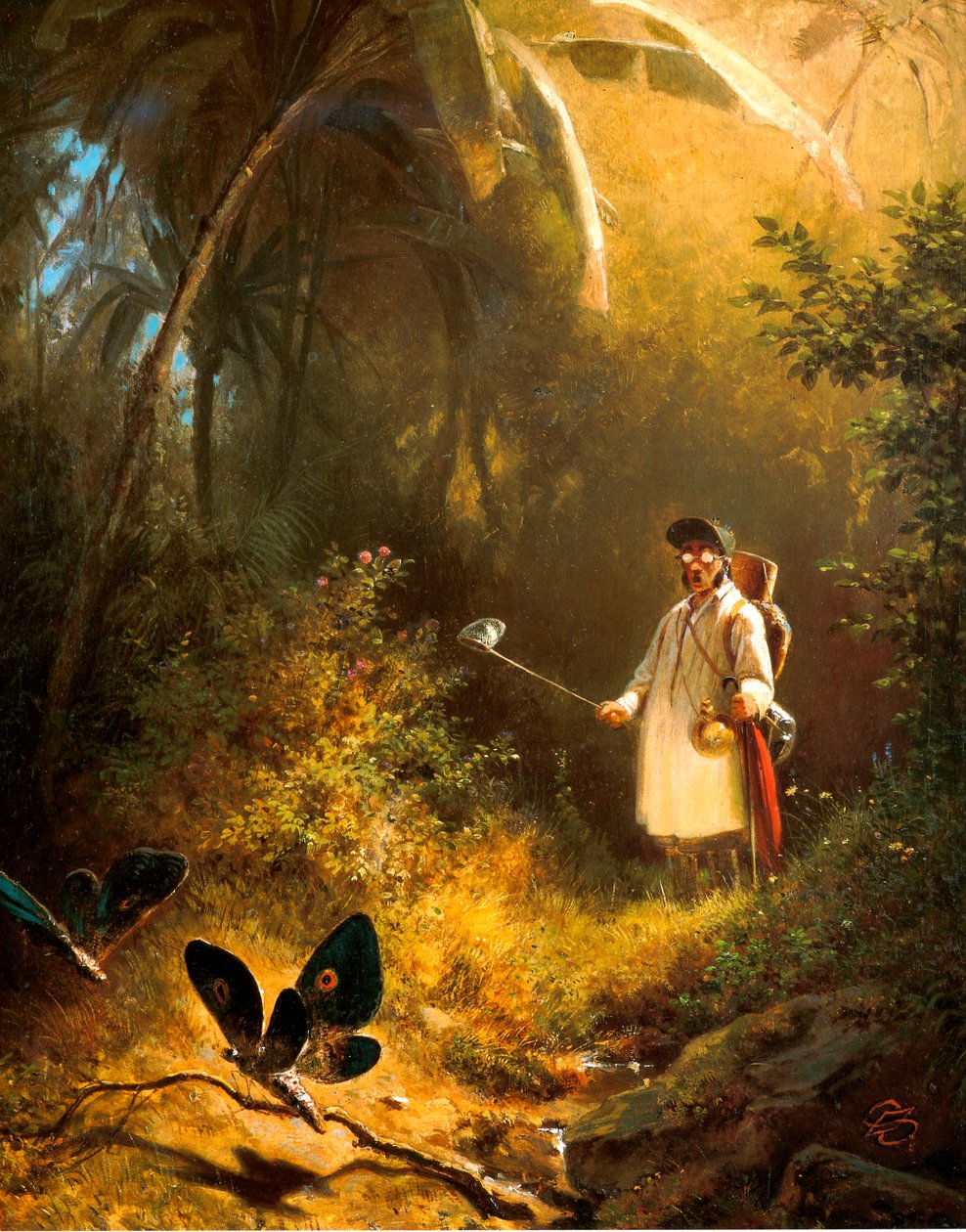 O apanhador de borboletas de Carl Spitzweg