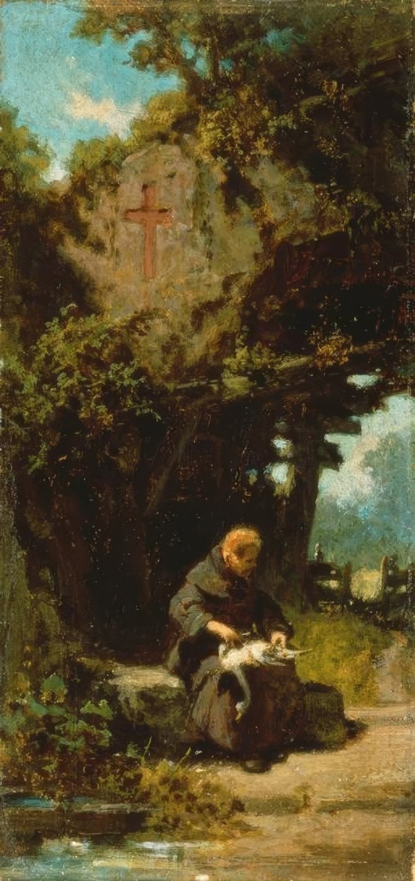 Gansos arrancando eremita de Carl Spitzweg