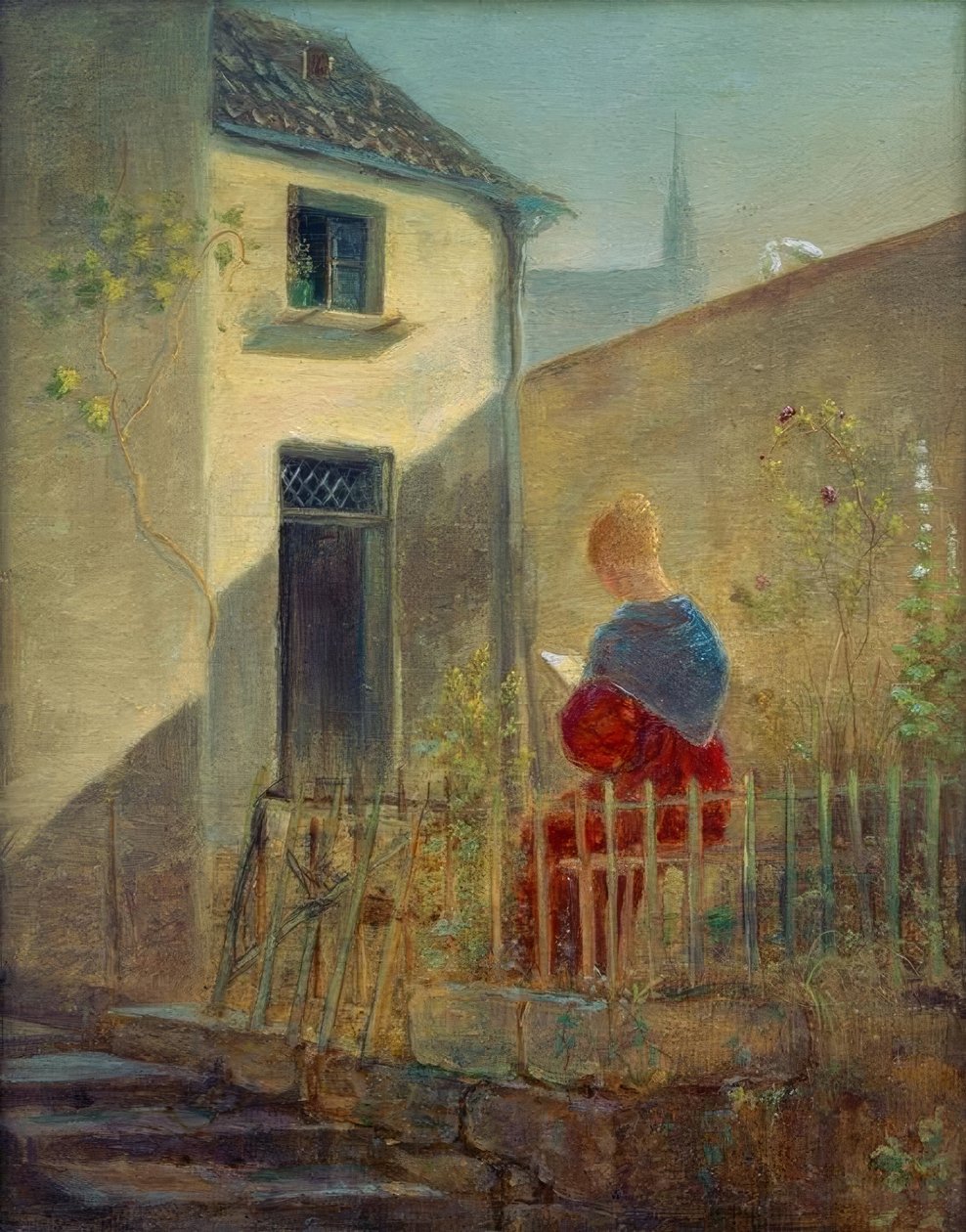 No jardim da casa de Carl Spitzweg