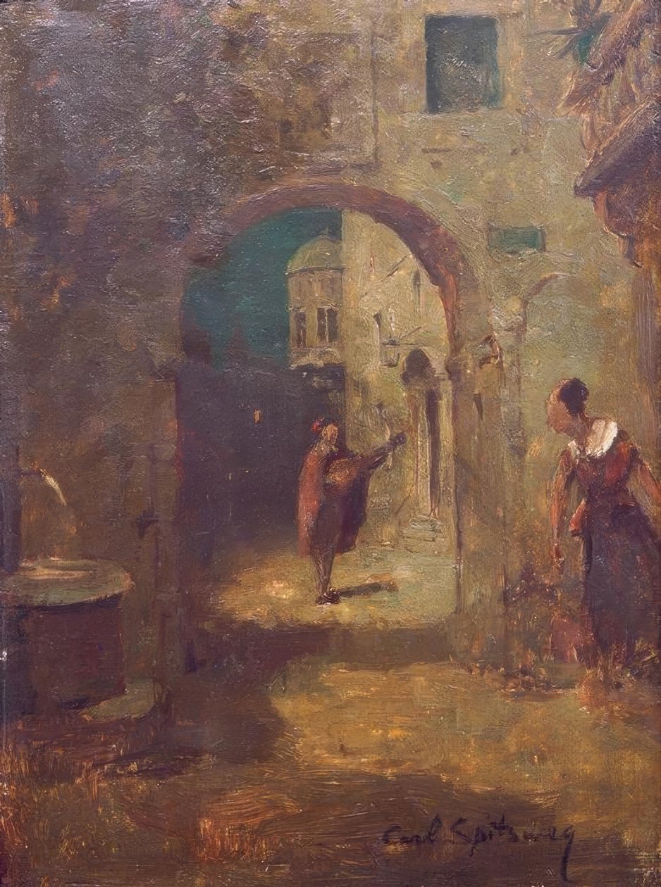 serenata Solo de Carl Spitzweg