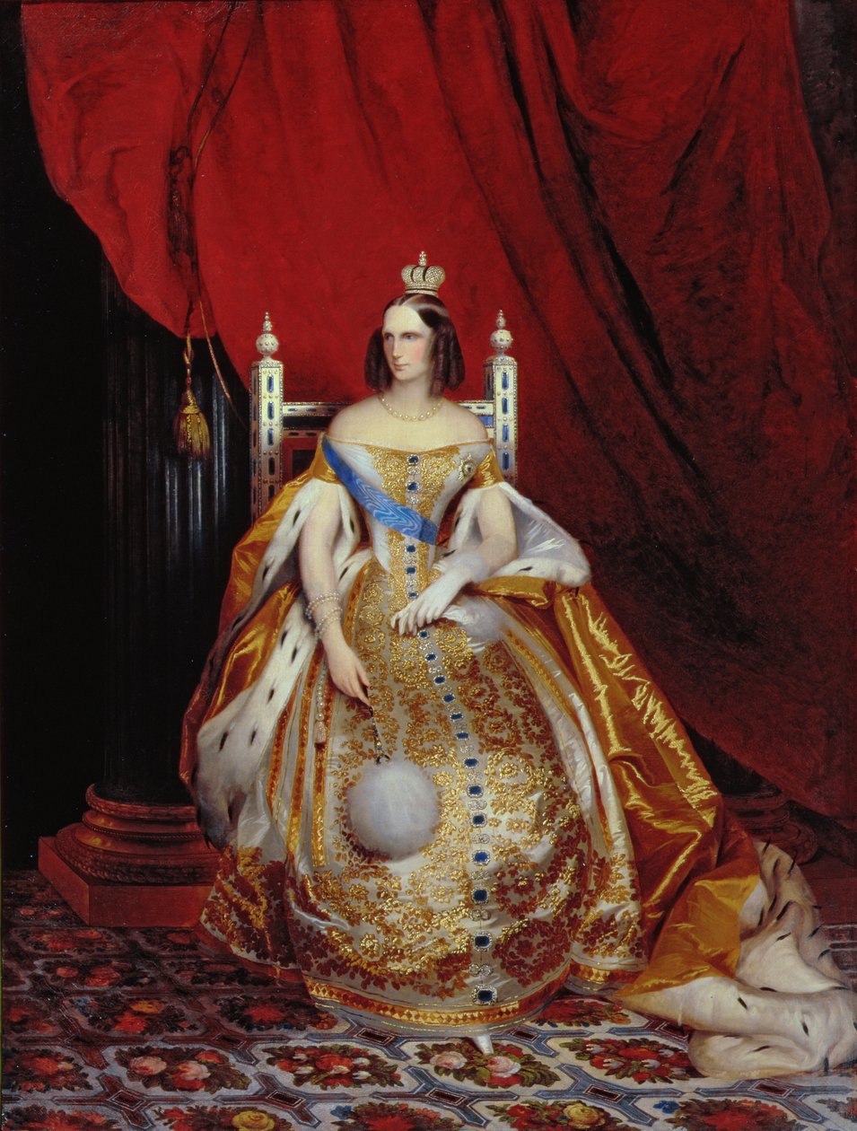 Retrato de Alexandra Fyodorovna (1872-1918) esposa do czar Nikolai I de Carl Timoleon von Neff