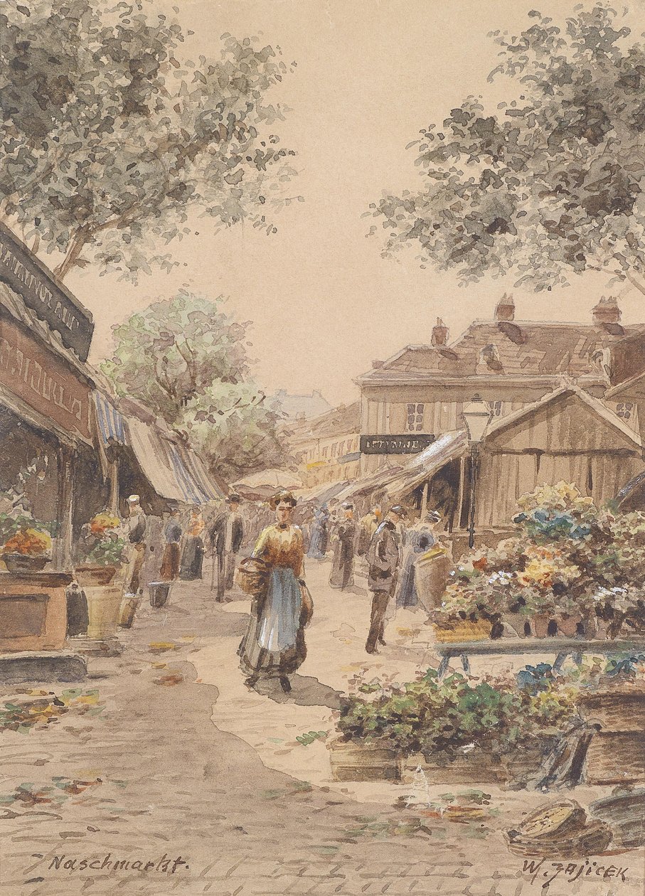Motive no Naschmarkt de Carl Wenzel Zajicek