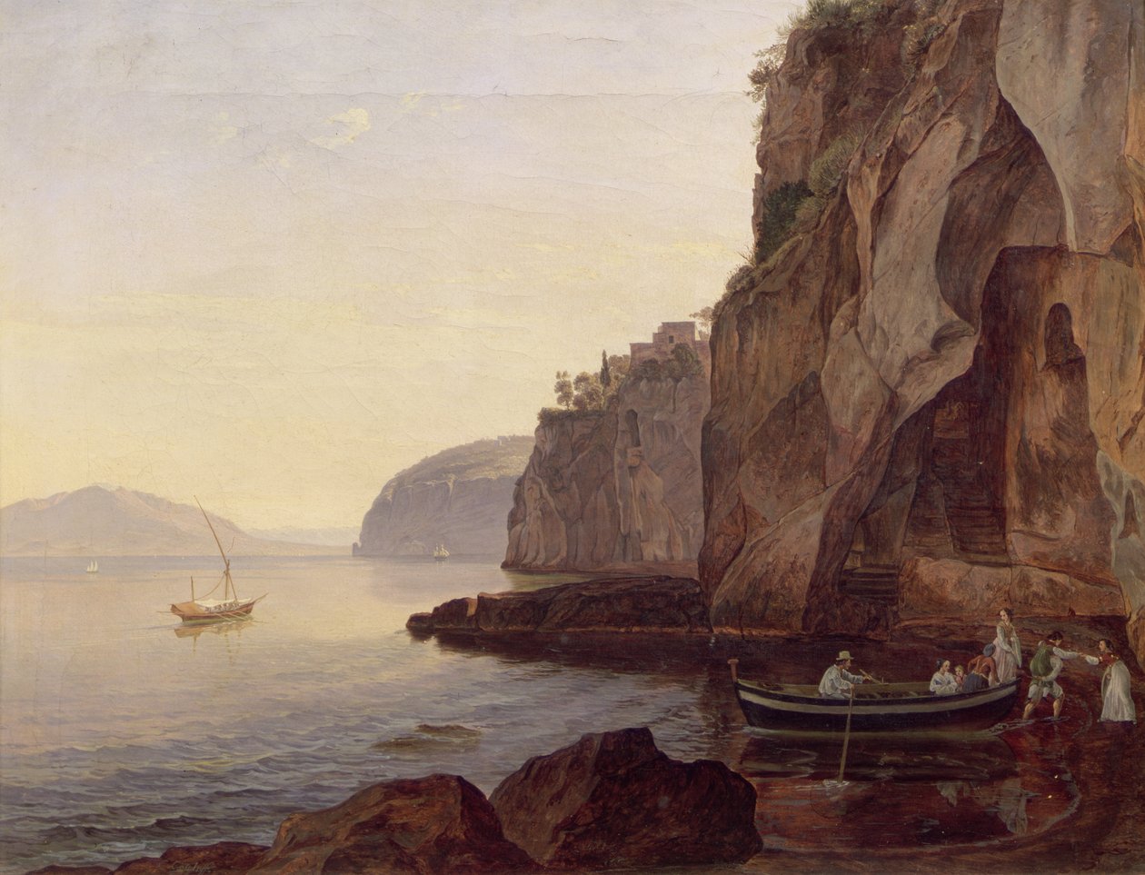 Cocumella perto de Sorrento, 1827 de Carl Wilhelm Goetzloff