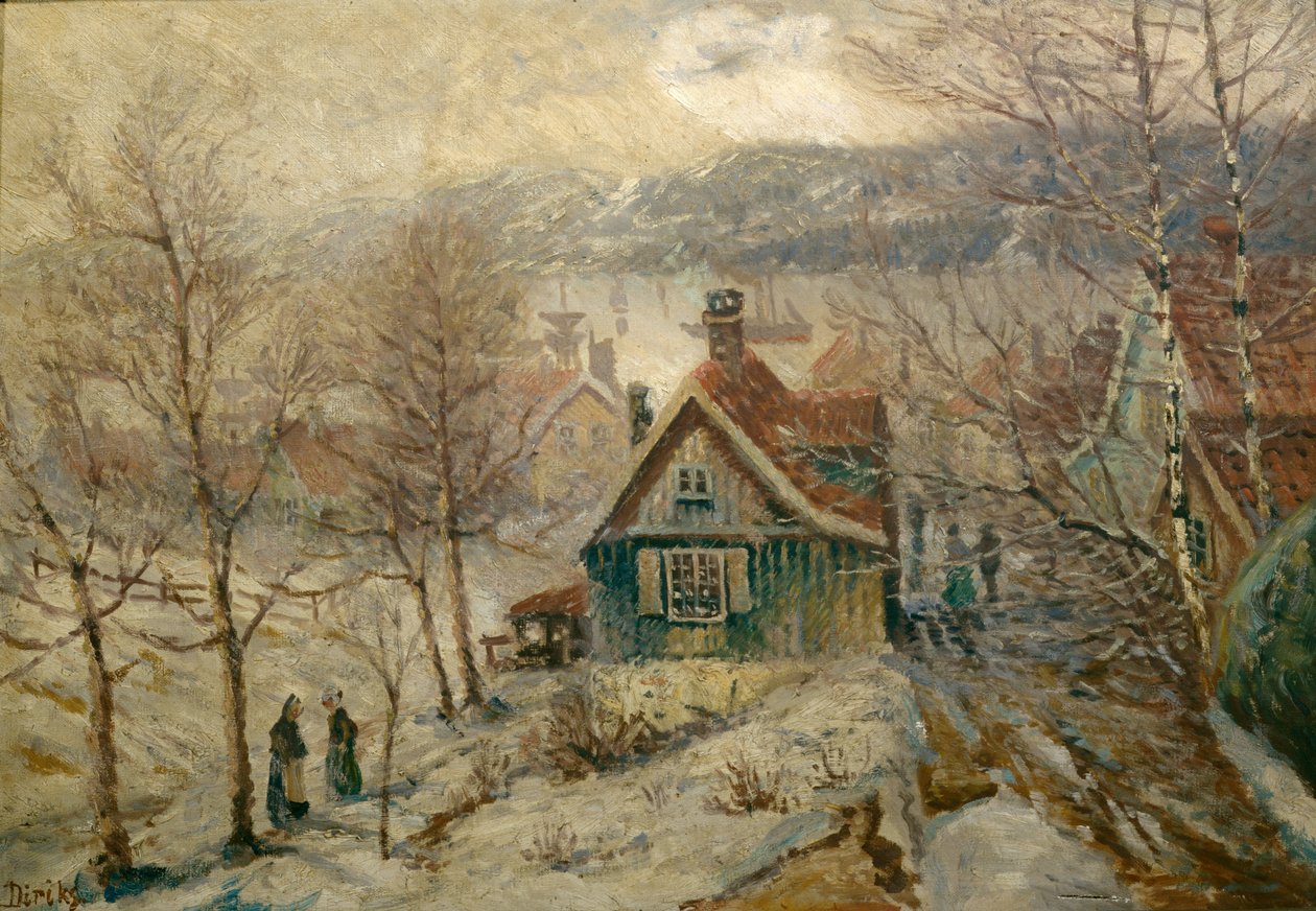 Paisagem da costa com casa de Carl Edvard Diriks
