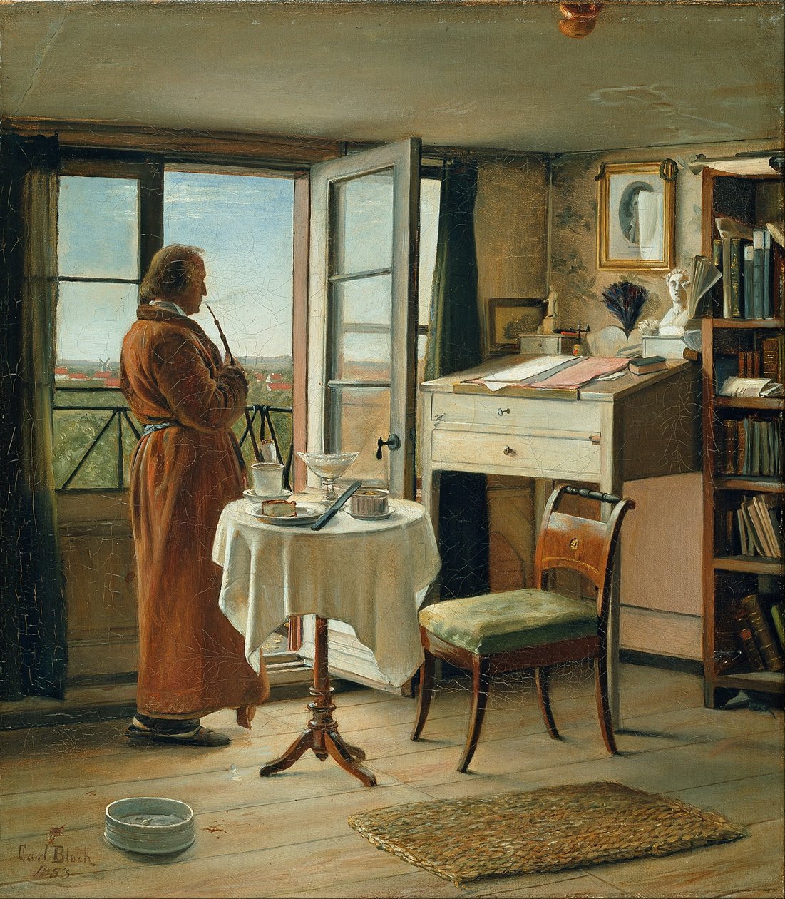 O ator Kristian Mantzius em seu estudo de Carl Heinrich Bloch