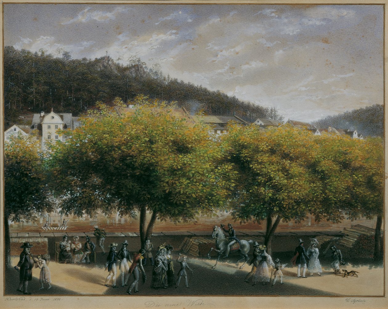 O novo prado em Karlsbad de Carl Agricola
