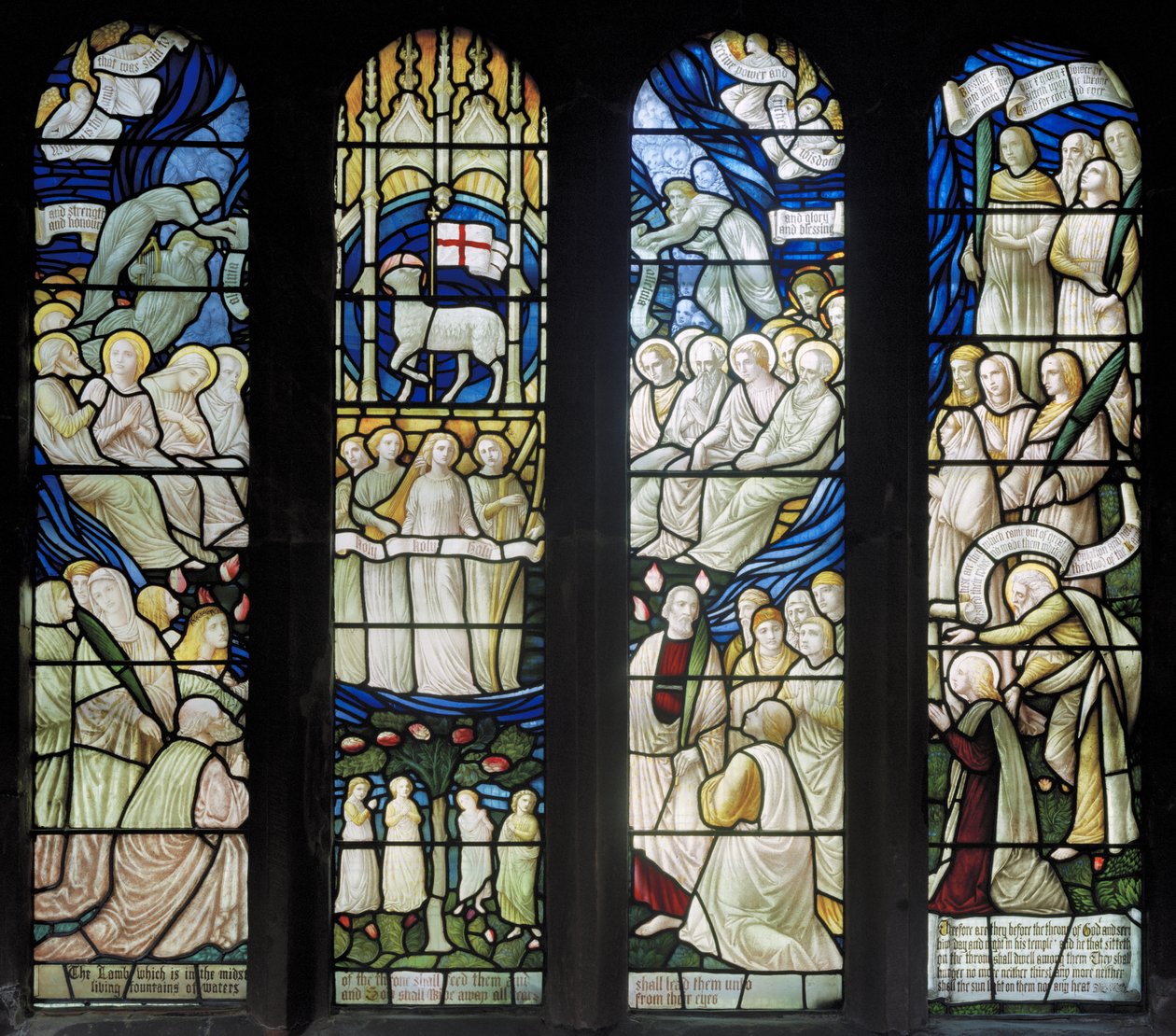 Grappenhall, St Wilfrids, Shrigley & Caça (1873-1982), Carl Almquist, A Adoração do Cordeiro, 1886 de Carl Almquist