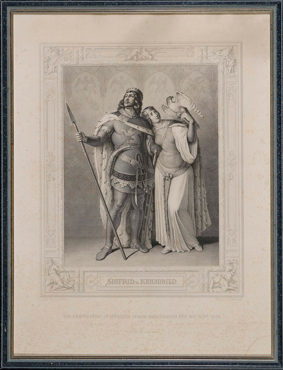 Os Nibelungenlied. Siegfried e Kriemhild, 1860. de Carl Arnold Gonzenbach