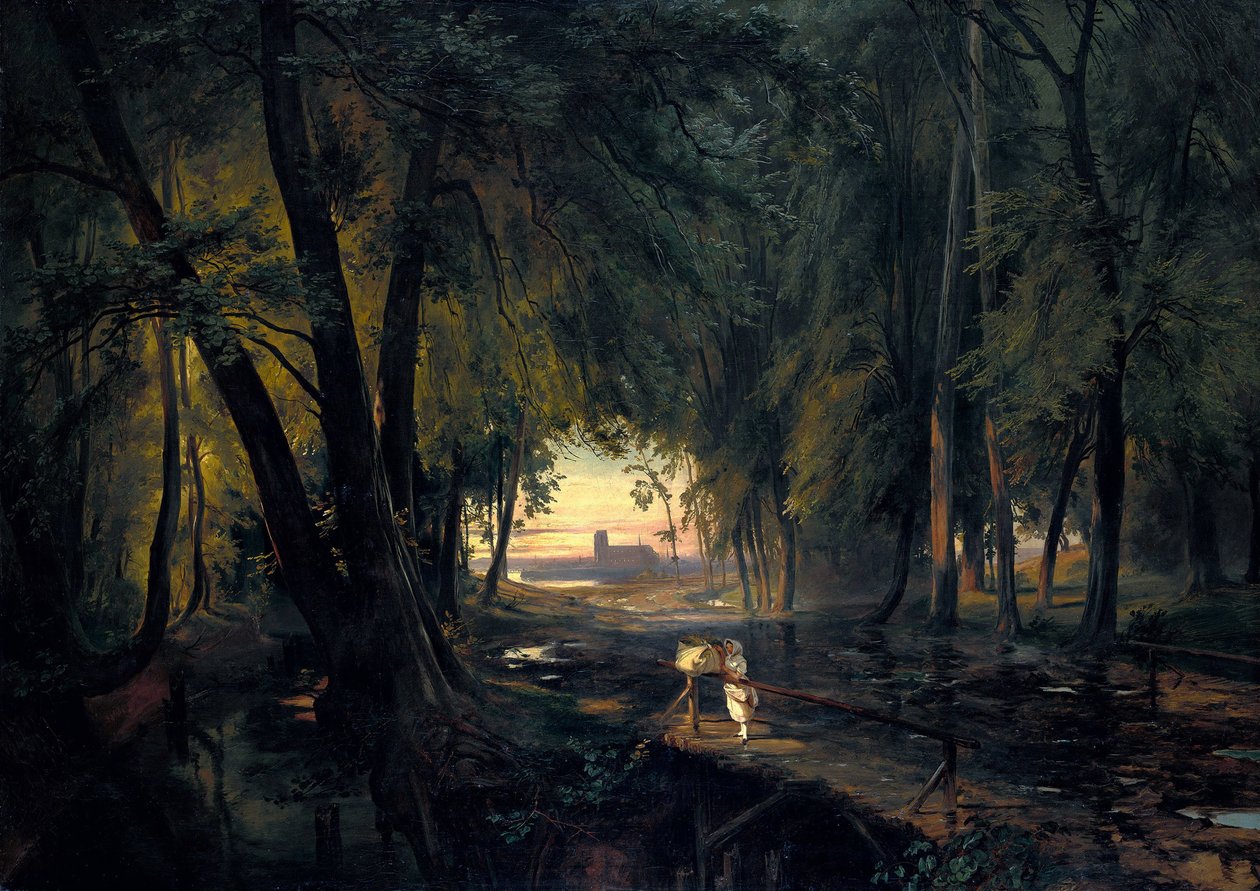 Caminho da floresta perto de Spandau, 1835 de Carl Blechen