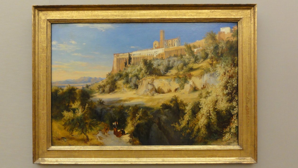 Alemão: Blick auf Assisi Vista de Assis de Carl Blechen
