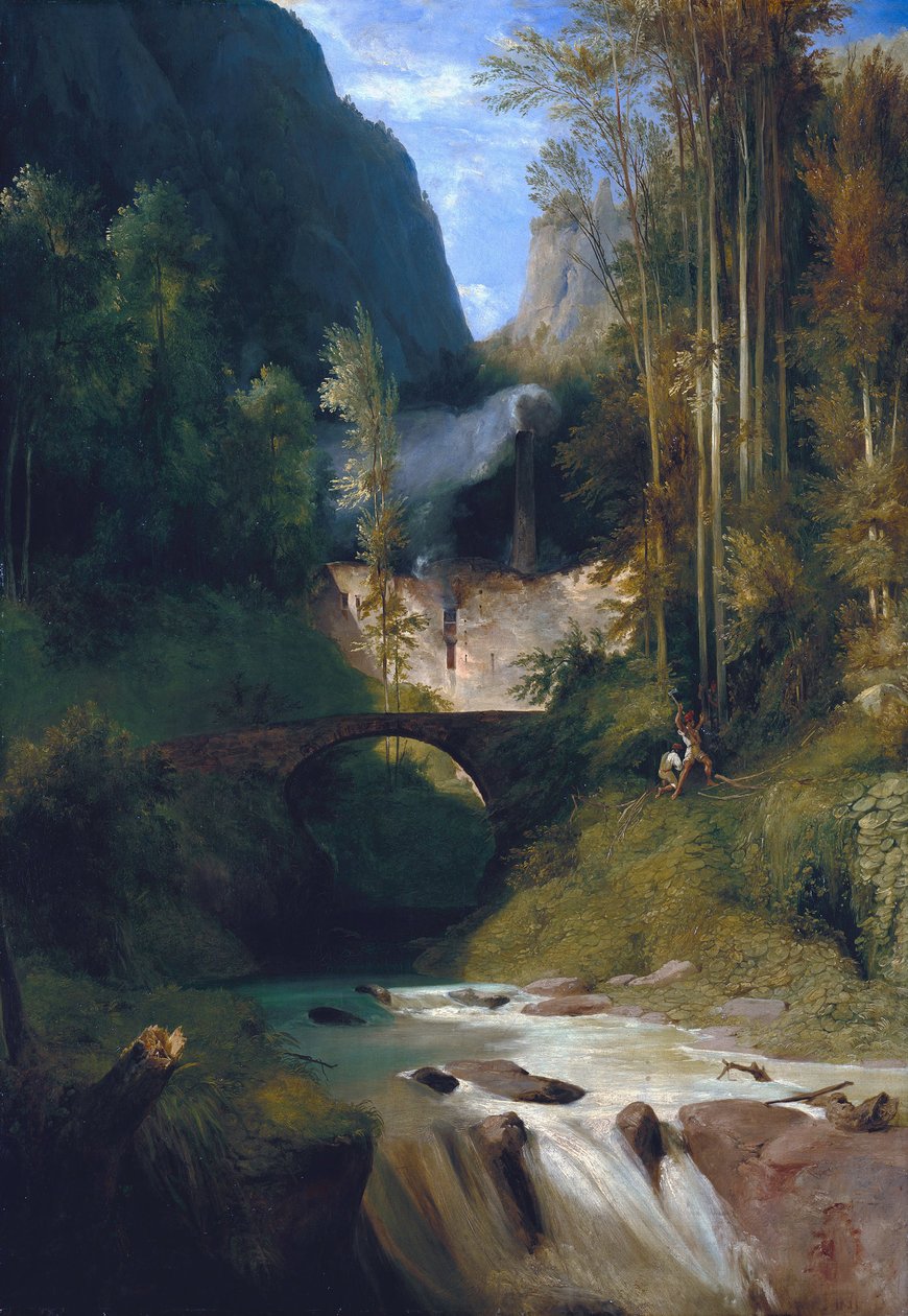 Desfiladeiro perto de Amalfi, 1831 de Carl Blechen