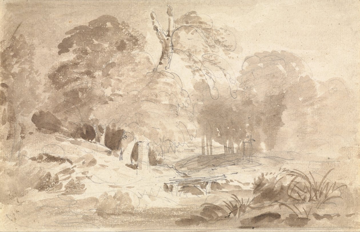 Paisagem rural no Marco Brandenburgo de Carl Blechen