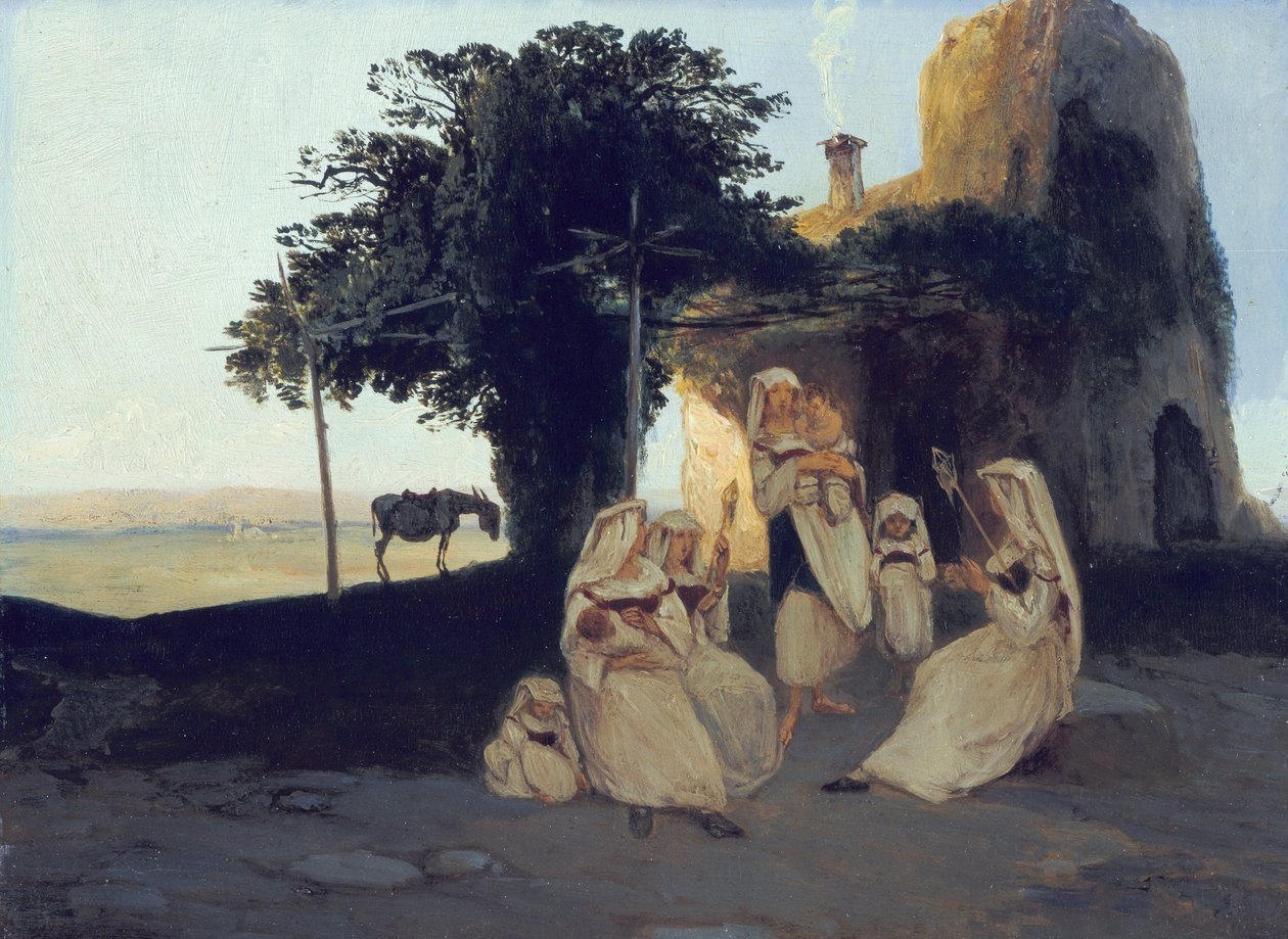 Mulheres a fiar em Cervara de Carl Blechen