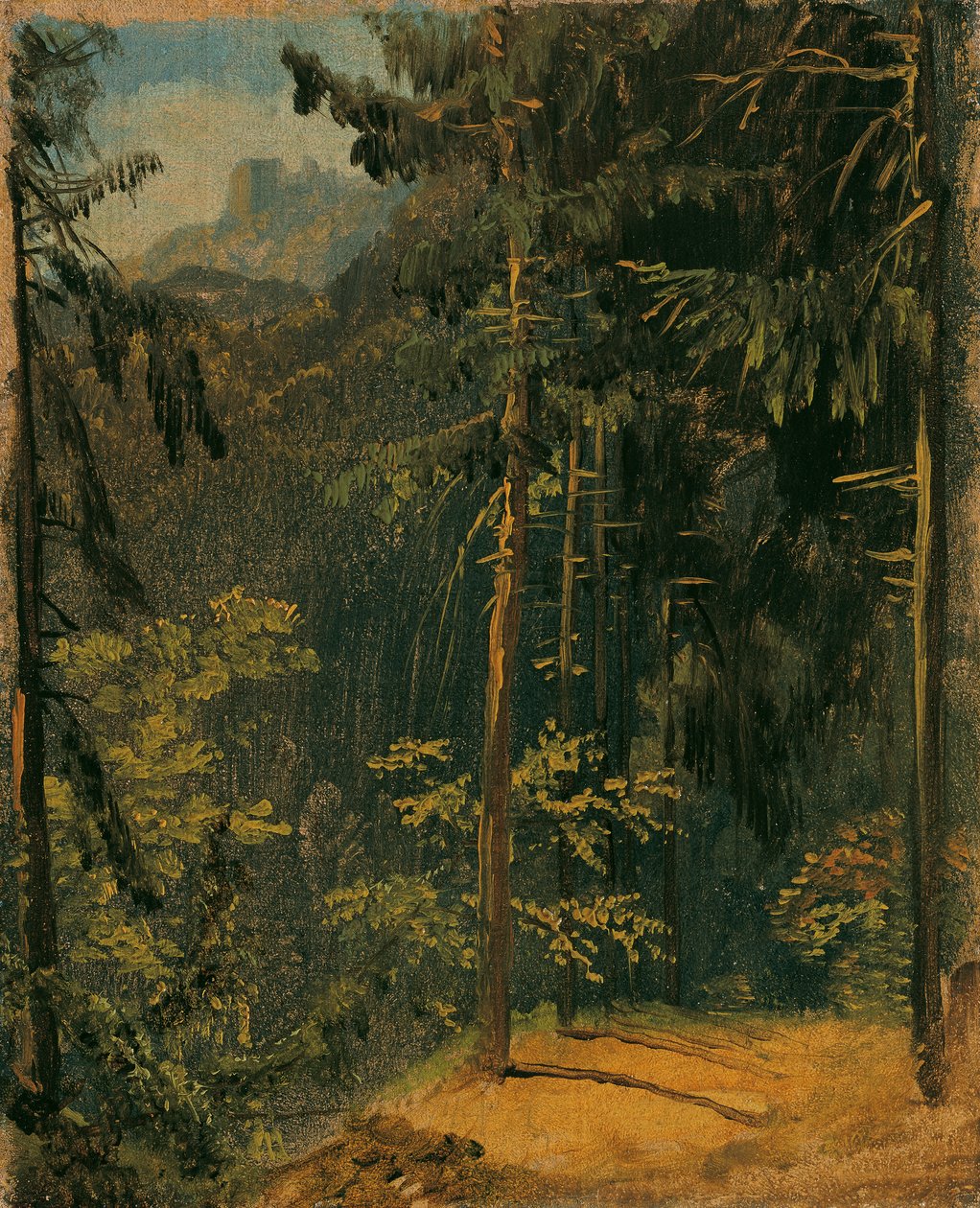 Caminho florestal nas Montanhas Harz de Carl Blechen