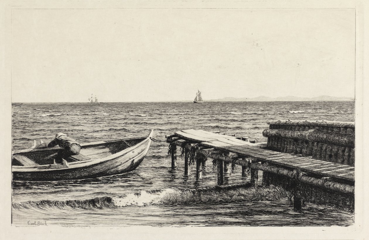 O barco na ponte de Carl Bloch