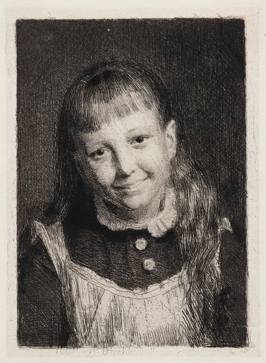 Dinamarquês: A rapariga risonha. Retrato de Ida Alma Bloch de Carl Bloch