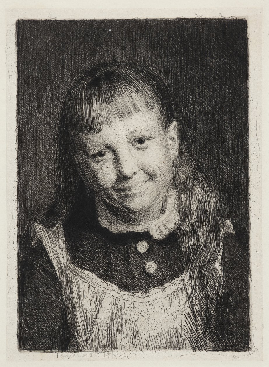 A menina rindo. Retrato de Ida Alma Bloch de Carl Bloch