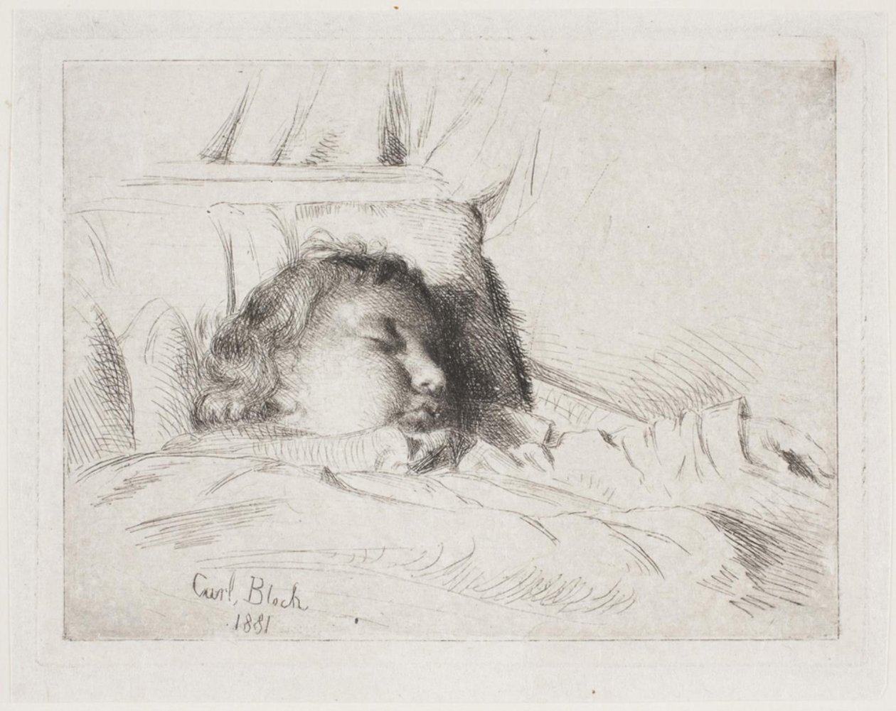 A criança adormecida de Carl Bloch