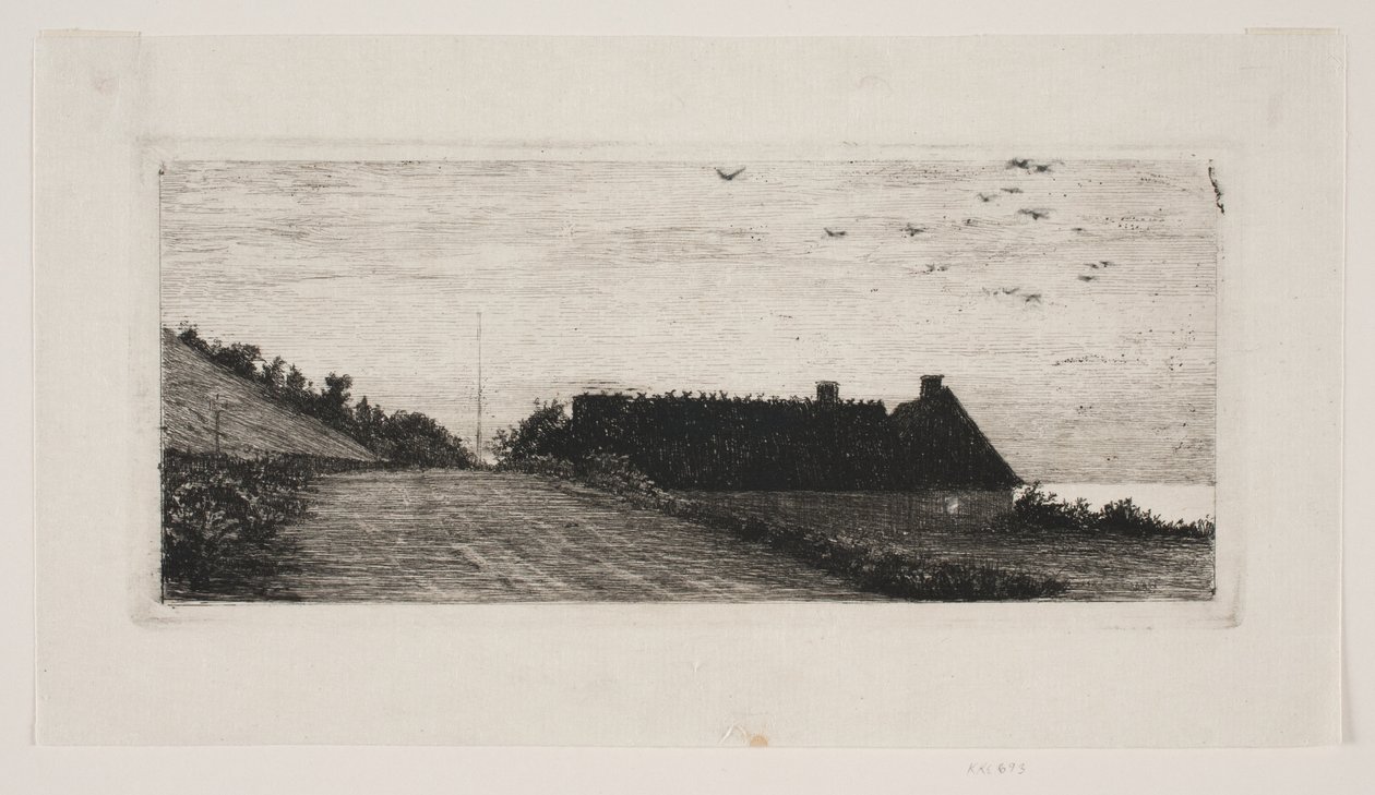 Casas junto à praia. Noite de Verão de Carl Bloch