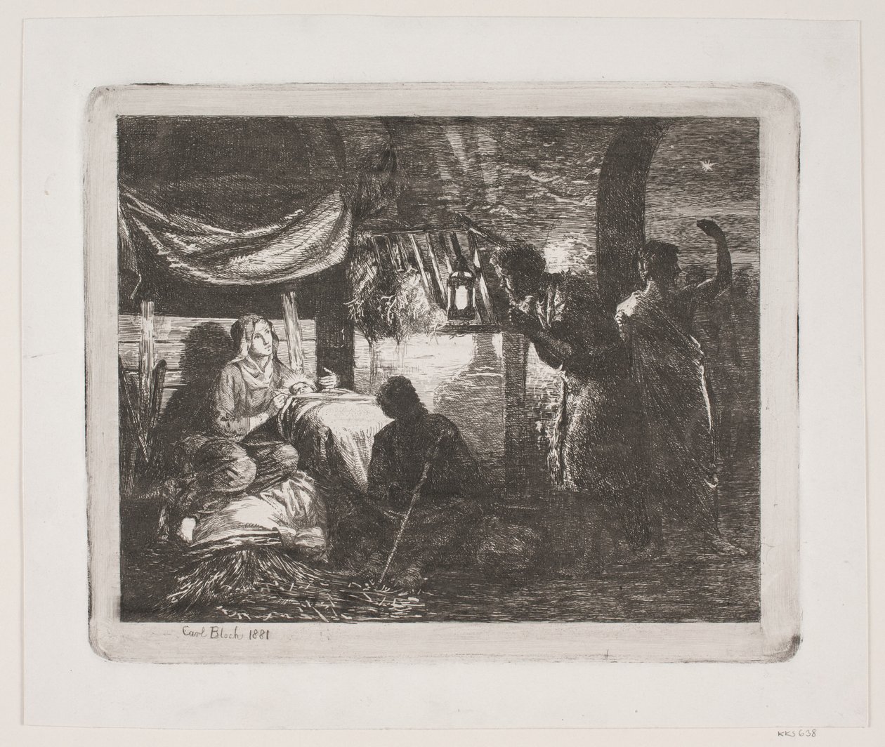 Adoração dos pastores de Carl Bloch
