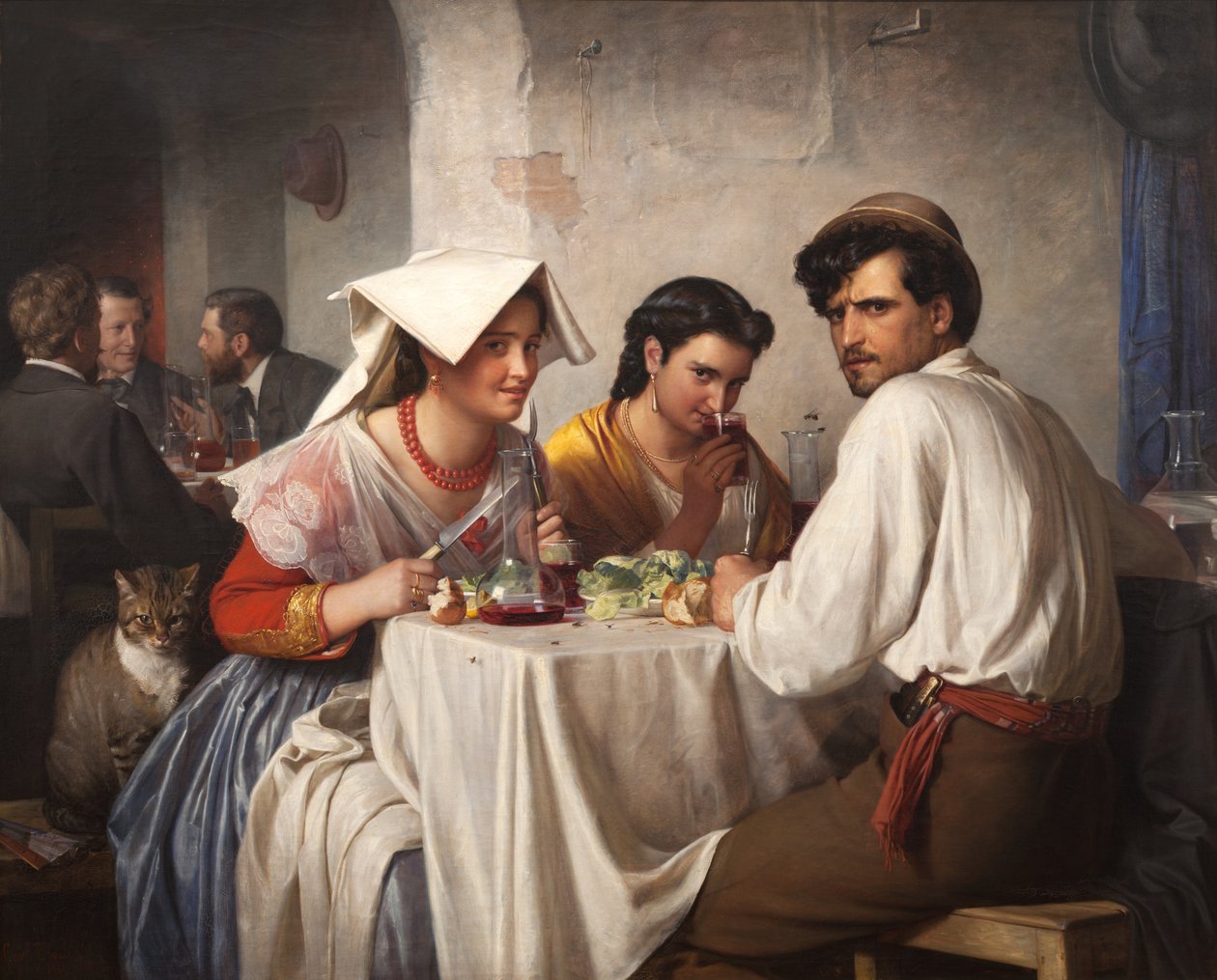 Em uma osteria romana de Carl Bloch