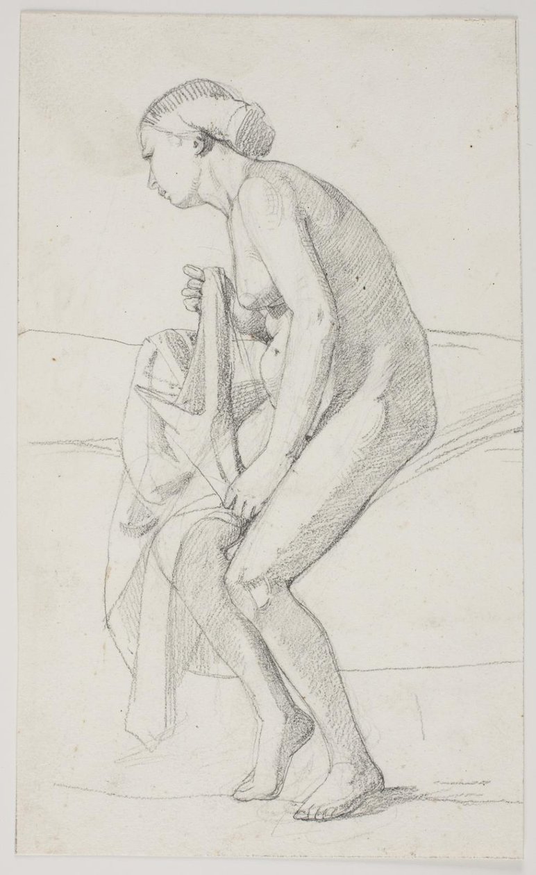 Estudos para a pintura do museu "Jairi datter" (kms835) de Carl Bloch
