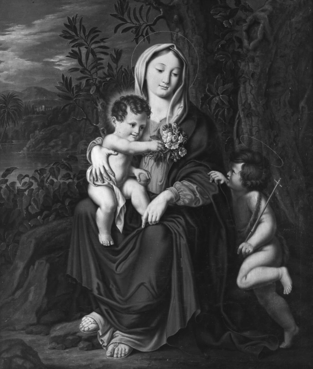 Virgem Maria com o menino Jesus e o pequeno João de Carl Christian Seydewitz