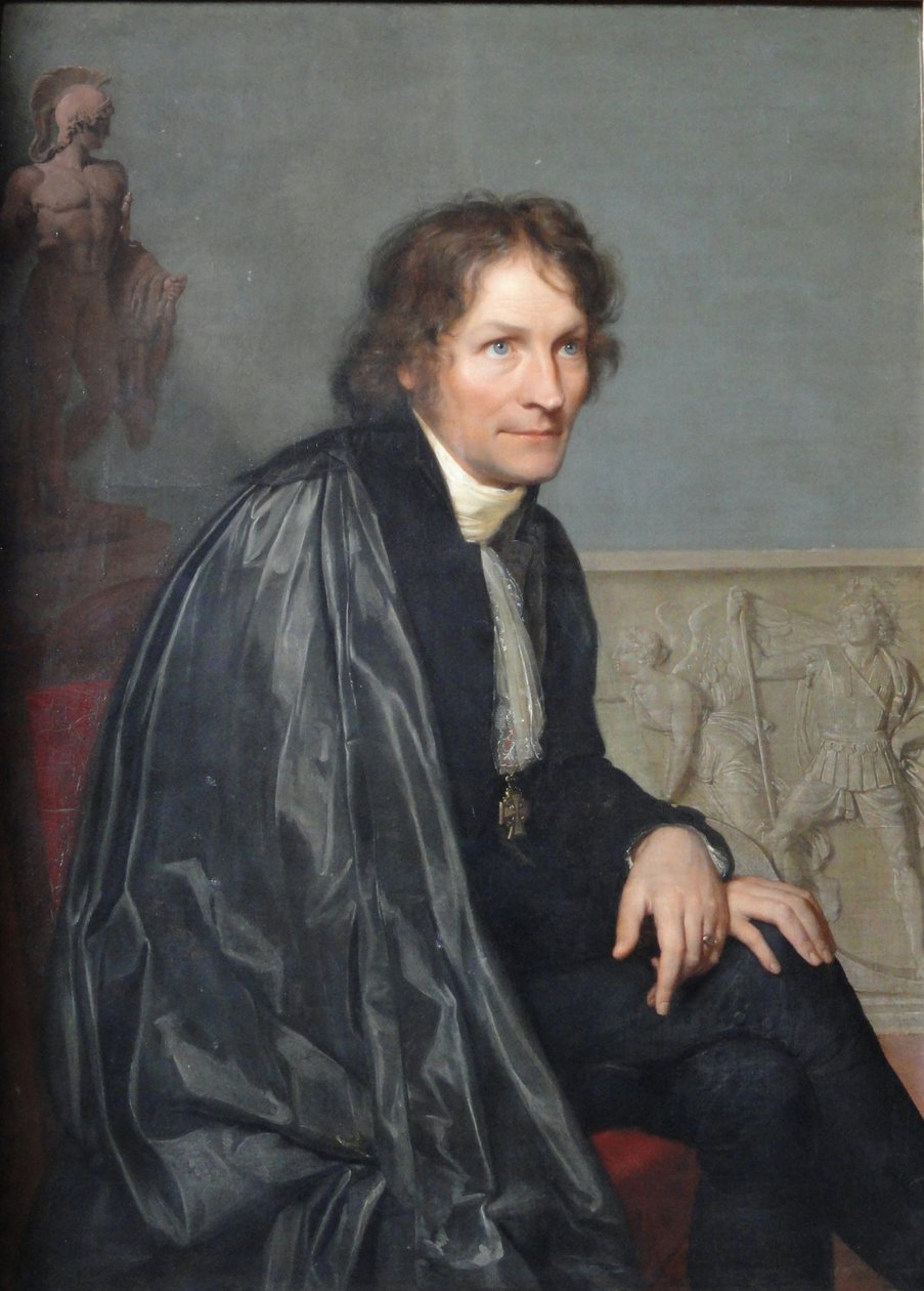 Retrato do escultor Bertel Thorvaldsen 1770-1844, 1814 de Carl Christian Vogel von Vogelstein