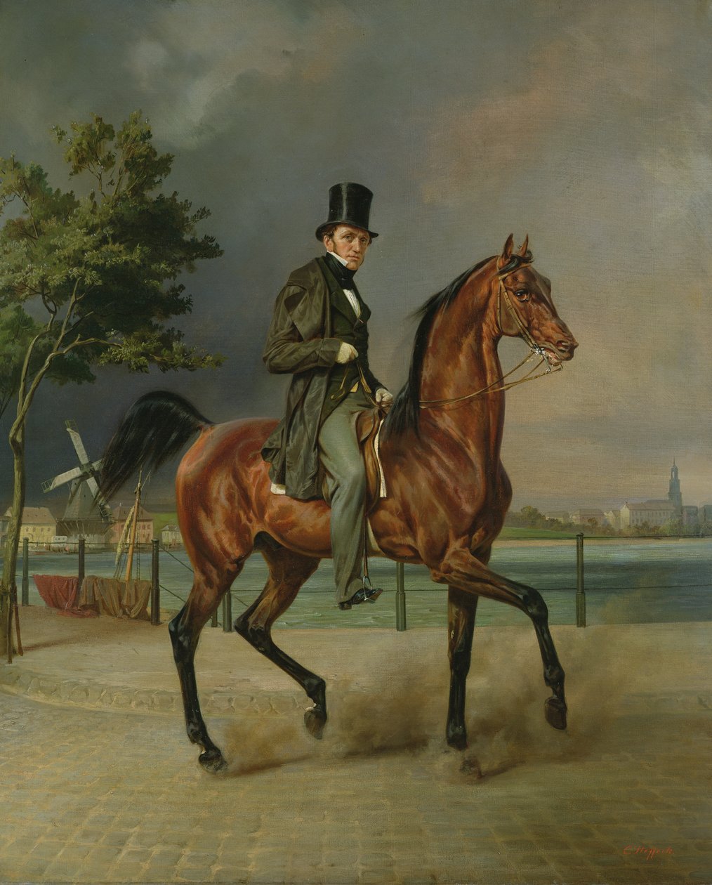 O empresário, Carl August Staegemann (1803-64) de Carl Constantin Steffeck