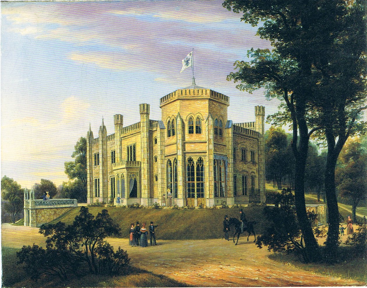 Alemão: Das Schloss des Prinzen Wilhelm in Babelsberg O palácio do príncipe Wilhelm em Babelsberg de Carl Daniel Freydanck