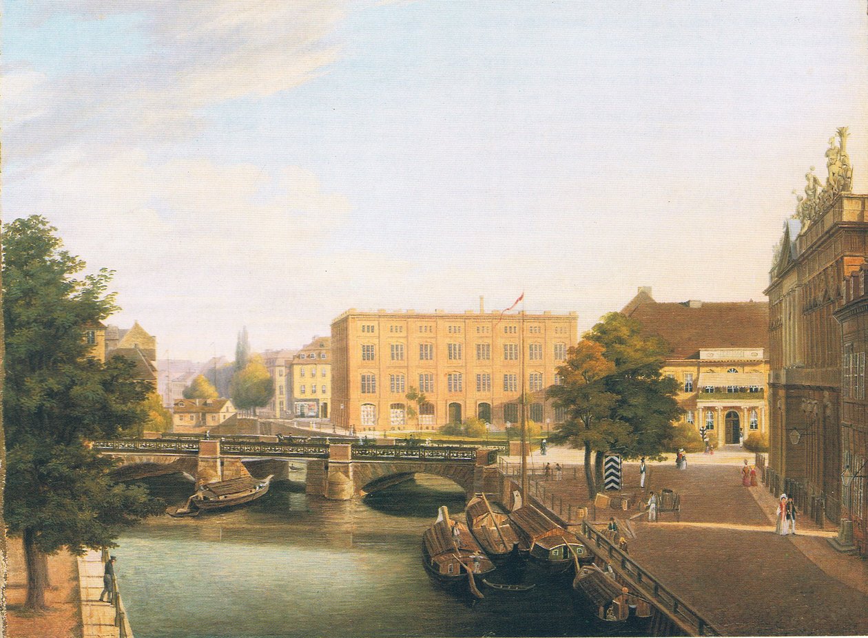 Escola Real de Construção com a Schlossbrücke em Berlim de Carl Daniel Freydanck