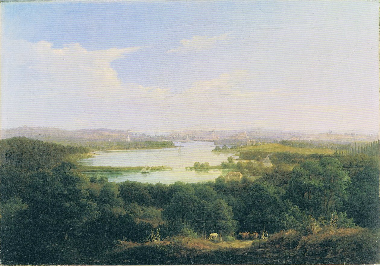 vista de Kirchberg (colina da igreja) perto de Nedlitz de Carl Daniel Freydanck