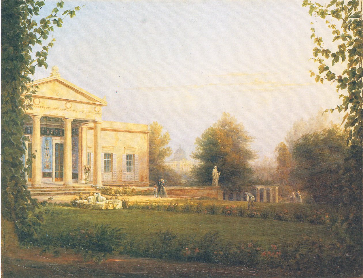 vista da varanda do castelo de Charlottenhof de Carl Daniel Freydanck