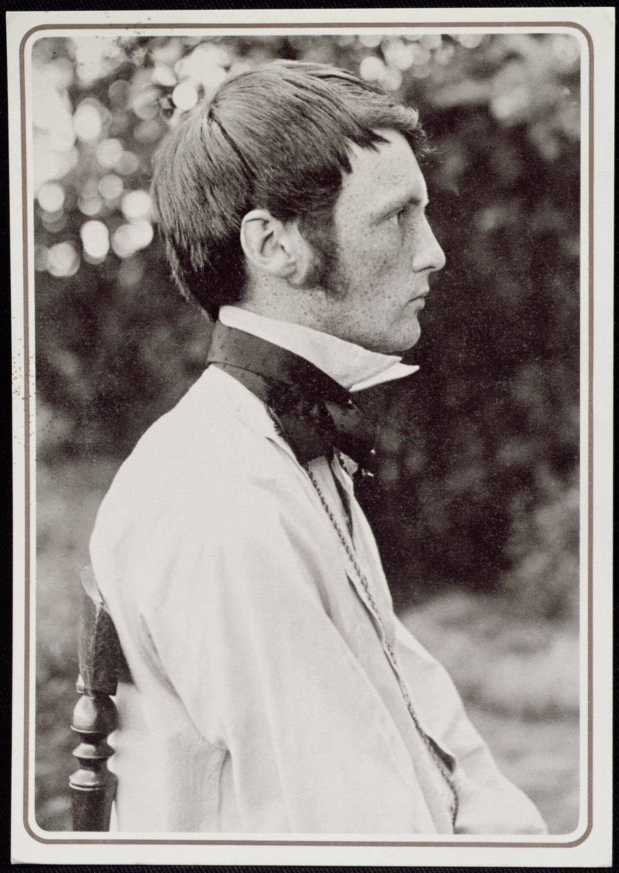 Retrato de Heinrich Vogeler (1872-1942) 1898 (foto bw) de Carl Eeg