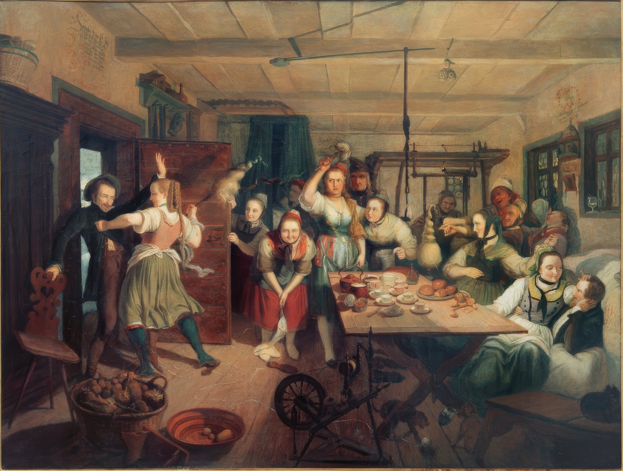 Sala de fiação em Londorf de Carl Engel von Rabenau