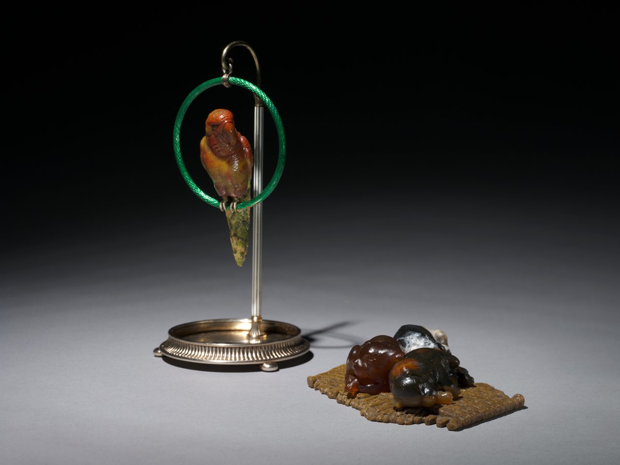 Filhotes em uma esteira, no final do século XIX e início do século XX de Carl Fabergé