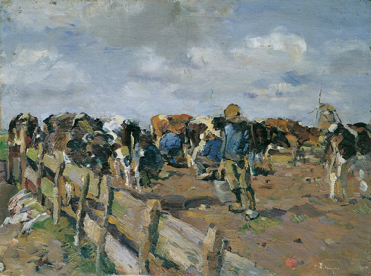 Ordenhar as vacas de Carl Fahringer