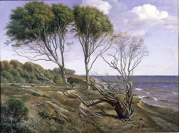 Uma Paisagem Costeira de Carl Frederick Aagaard
