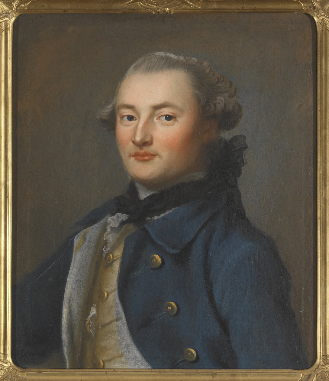 Conde Georg Magnus Sprengtporten, homme politique suedois, finlandais et russe - Retrato do Conde Georg Magnus Sprengtporten (1740-1819), de Brander, Carl Fredrich (1705-1779). Óleo sobre tela, Segunda Metade do Séc. XVIII. Dimensões: 60x50 cm. música naci de Carl Fredrich Brander
