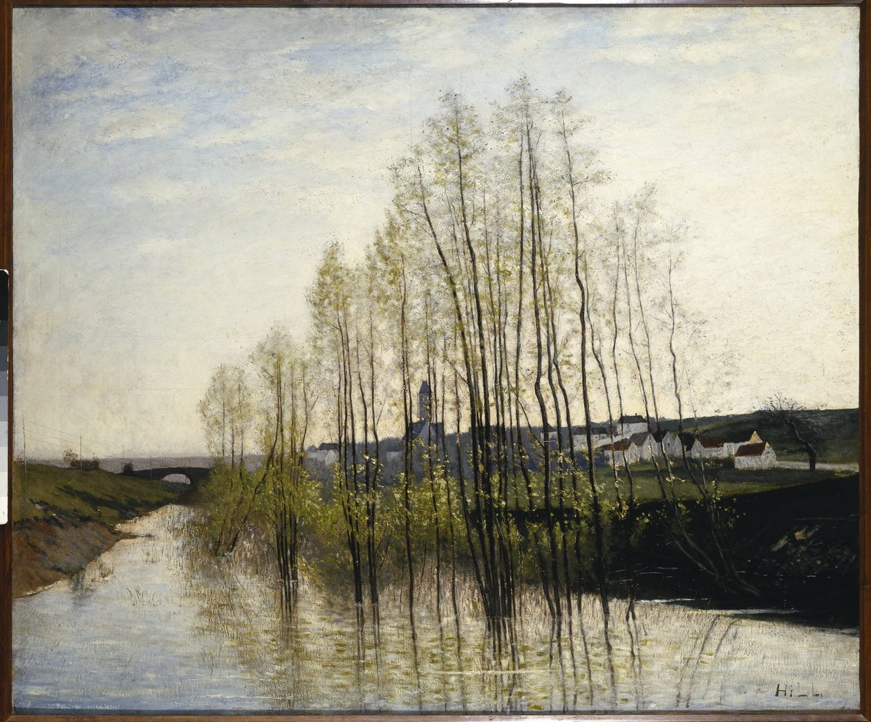 Paisagem fluvial, Champanhe de Carl Fredrik Hill