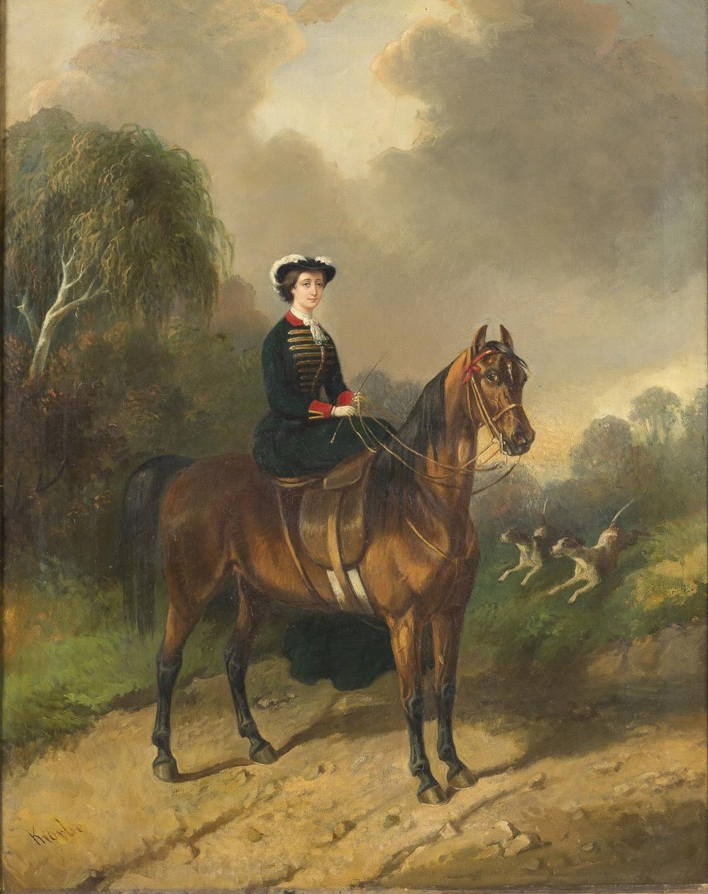 Imperatriz Eugenie a cavalo de Carl Friederich Kiørboe