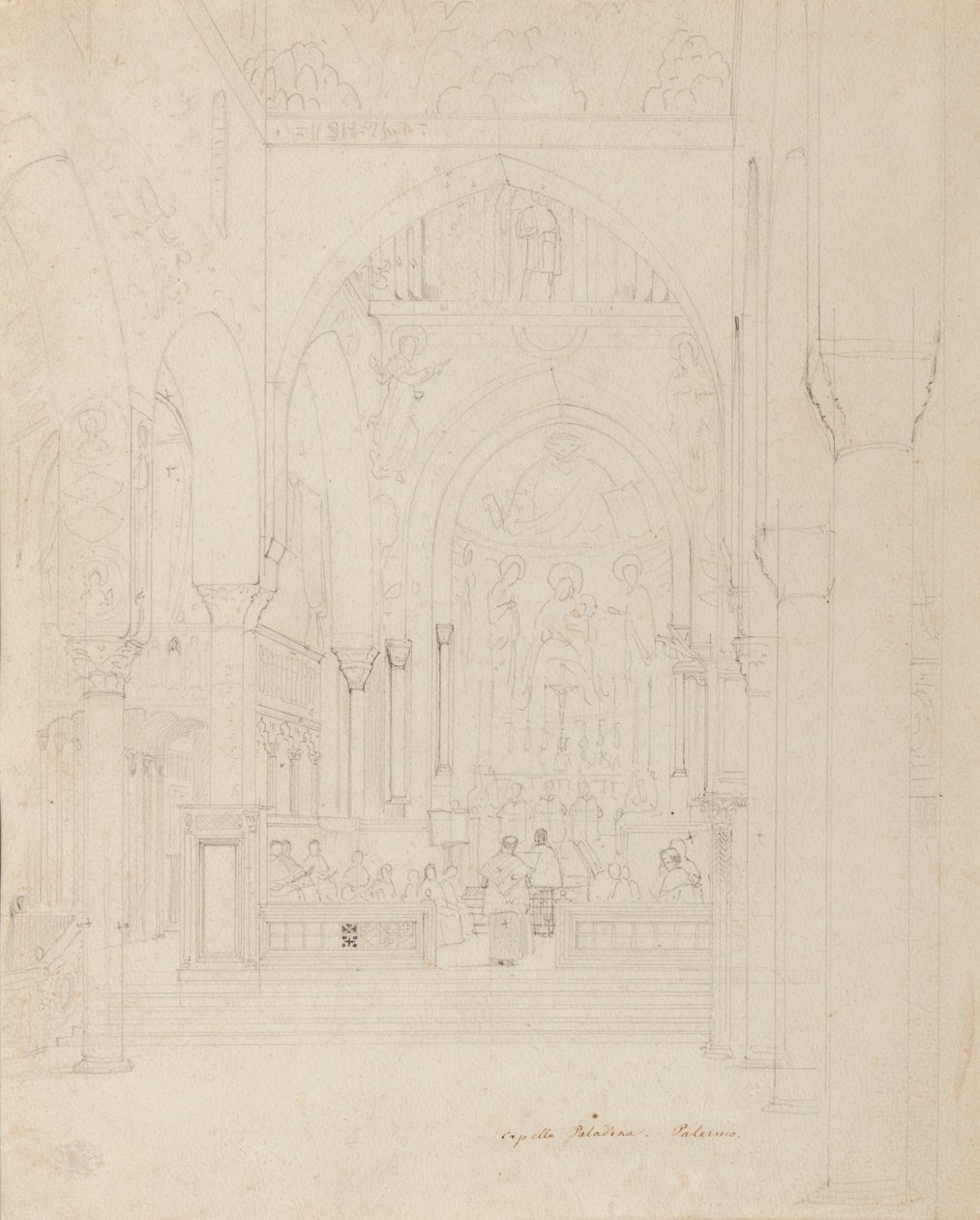 Sicília: Cappella Palatina, Palermo, c.1850 de Carl Friedrich Heinrich Werner