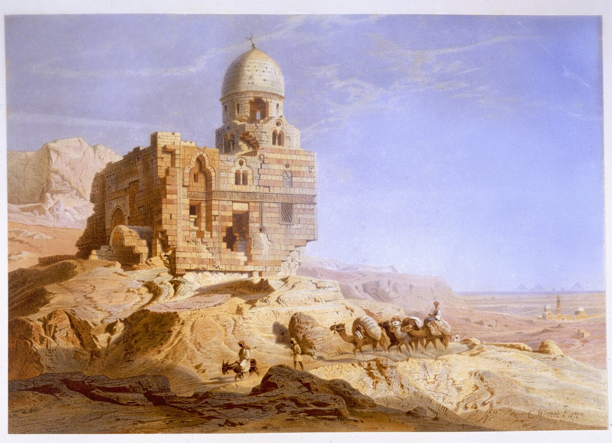 Túmulos dos Khalifs, Cairo, 1871 de Carl Friedrich Heinrich Werner