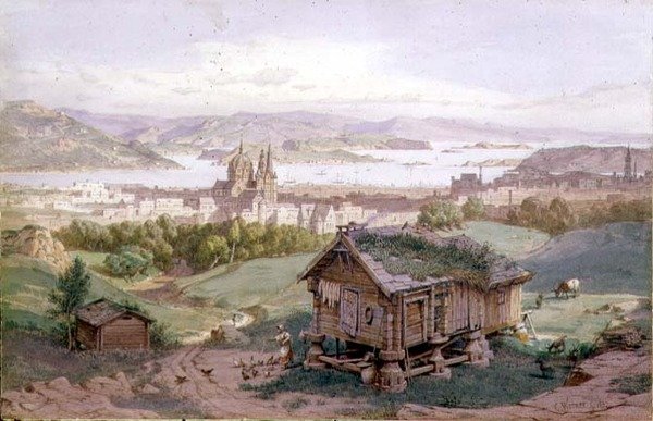 Vista da Christiania de Carl Friedrich Heinrich Werner