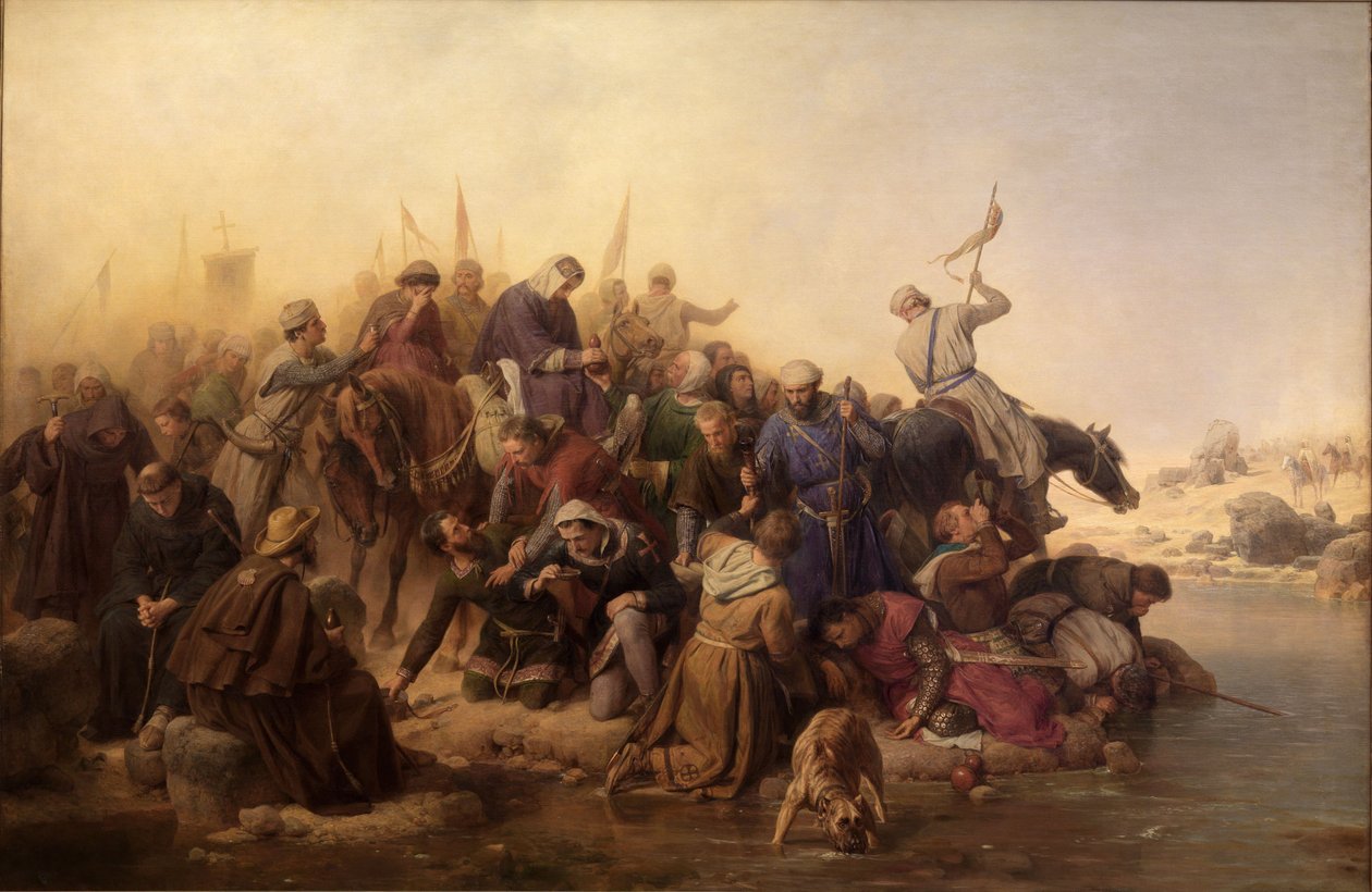 Os cruzados no deserto de Carl Friedrich Lessing