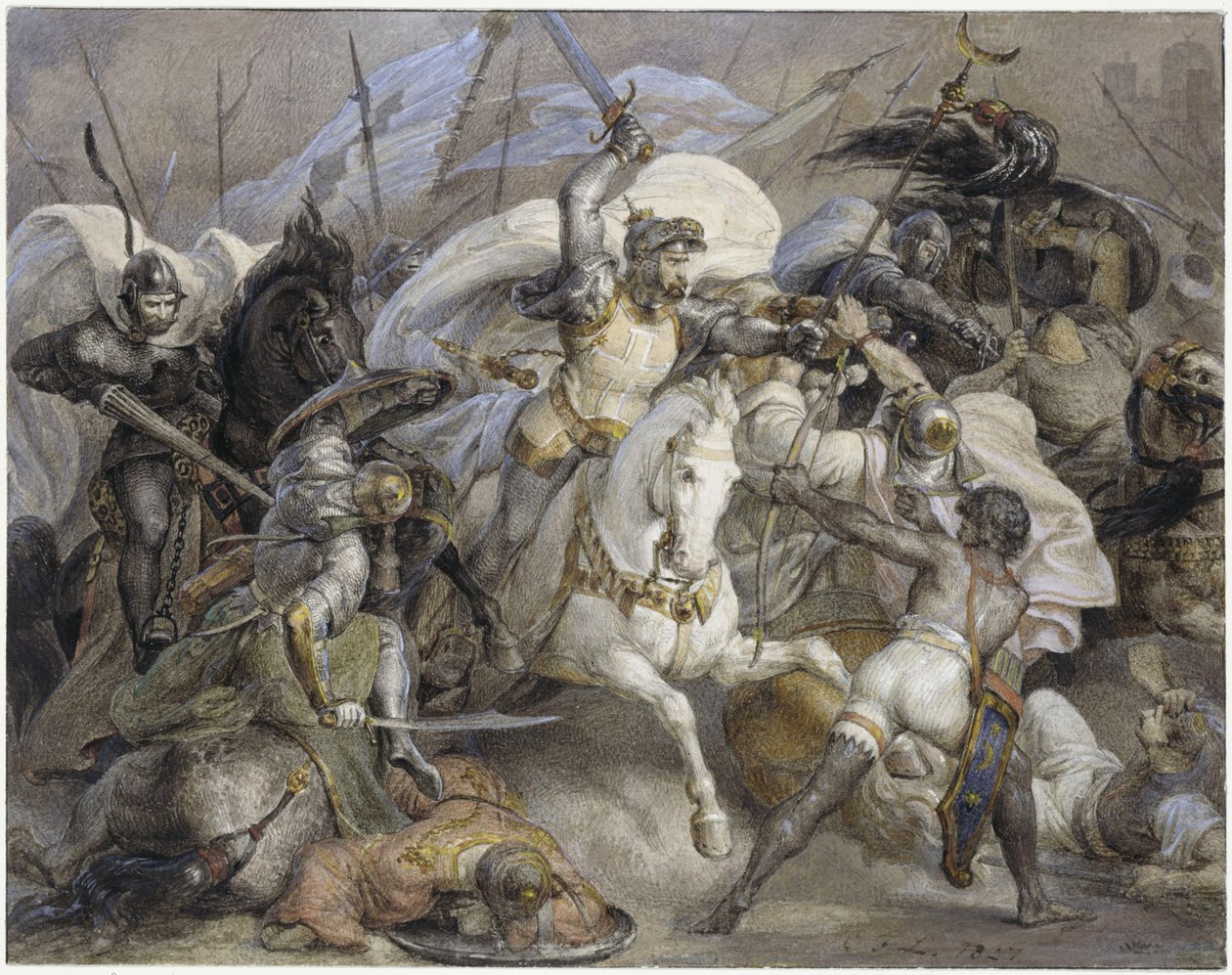 A batalha diante de Icónio de Carl Friedrich Lessing