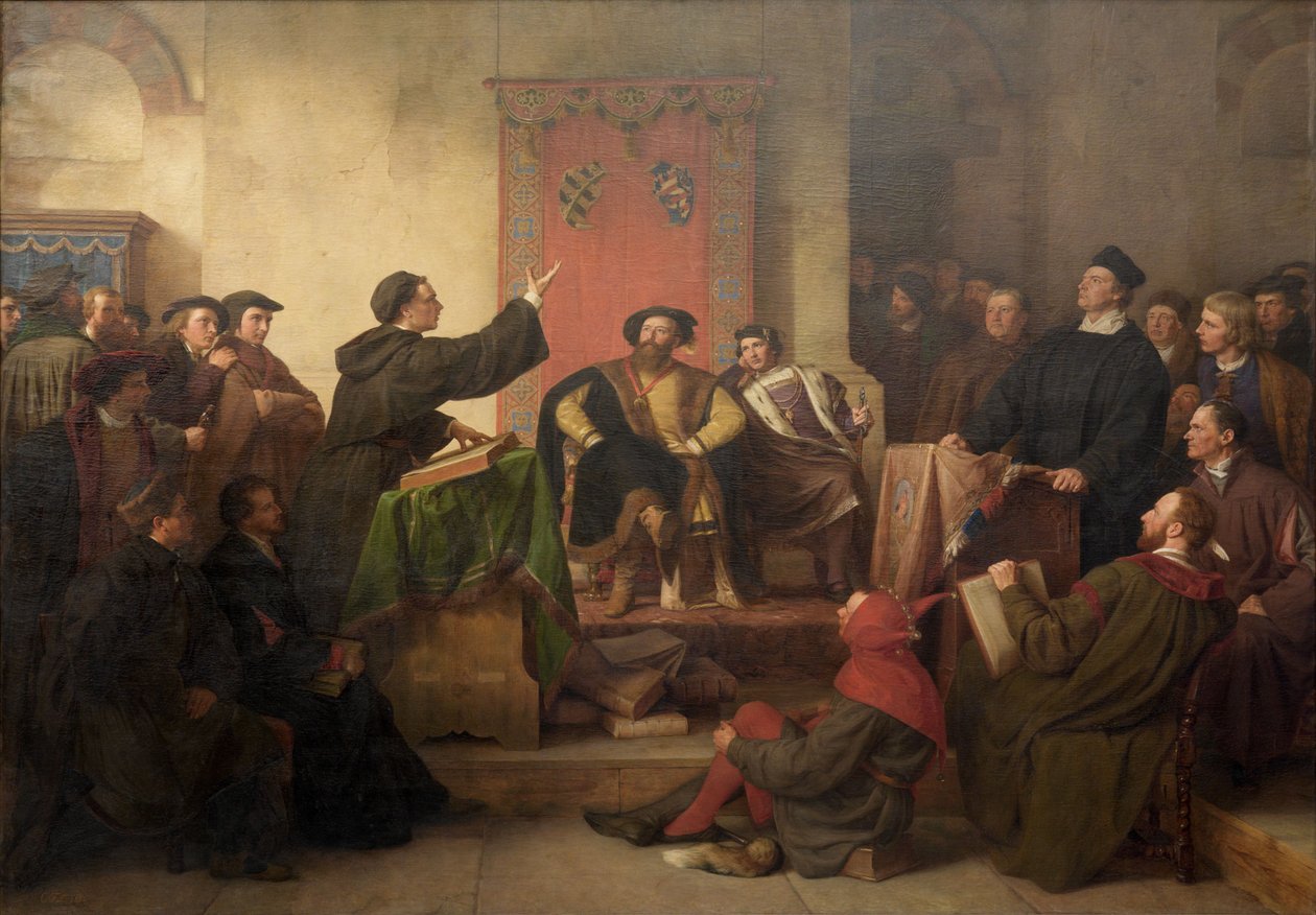 Disputa entre Lutero e Eck de Carl Friedrich Lessing
