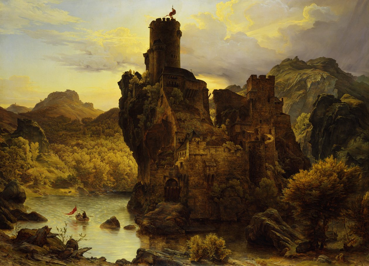 Castelo de cavaleiro de Carl Friedrich Lessing